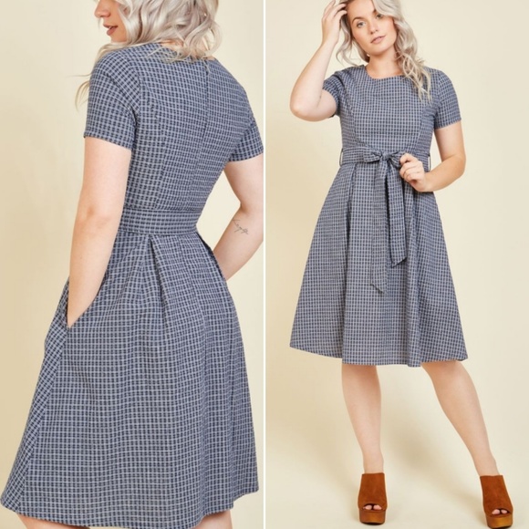 Modcloth Dresses & Skirts - NWT Modcloth Mo:Vint Plaid Dress Small